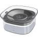UPSKY 70oz Dog Water Bowl 2L No Spill Dog Bowl Large Capacity Slow Water Feeder, Spill Proof Dog Bowl Transparent Pet Water Dispenser Vehicle Carried Travel Slow Drinking Water Bowl for Dogs, Cats 1.grey