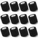 BONSHGE 12Pcs Tattoo Grip Tape 2 x 5 Yards Tattoo Grip Cover Wrap Elastic Tattoo Machine Tape Self Adherent Cohesive Bandage Disposable Self Adhesive Bandage Wrap Black Grip Tape for Tattoo Machine