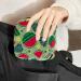 Stylish Menstruation Pad Bag with Zipper - Women's Napkin & Tampon Storage | Mature Watermelon Leaves & Flowers Design - Buy Online on GoSupps.com