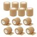 12 Rolls Athletic Pre Wrap Tape 2 Inch Self Adhesive Bandage Wrap Cohesive Wrap Bandages for Athletic Baseball Wrist Tape Sports Pets Wrist Ankle Hands Knees - 5 Yards Black (Brown)