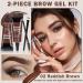 CAHIUYOA 2PCS Tinted Brow Gel Kit - Reddish Brown Eyebrow Gel & Mascara for Thickening | Natural Eyebrow Makeup with Brushes - Buy Online on GoSupps.com