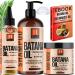 Batana Oil for Hair Growth - Batana Shampoo - for Thinning Hair for Men & Women - hair mask for damaged - with rosemary oil rice water biotin clove oil & caffeine - Dr. sebi Set (3 in 1)