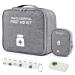 Wugu 2stk medication bag portable medication bag with 2 pieces tablet box moisture-resistant medicine storage bag travel pharmacy bag for school travel camping and hiking gray-2