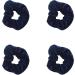 Zac's Alter Ego Navy Blue School Hair Accessories - Headband Scrunchie Elastic etc. Set of 4 Velvet Scrunchies - Buy Online on GoSupps.com