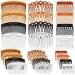 24 Pieces French Hair Side Combs Set Plastic Twist Comb Hair Clip Combs Accessories for Girls Women (9 Teeth Side, 11 Teeth Side, 23 Teeth Side)