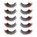 Sibba Multi-Layer 3D Colored Artificial Eyelashes - 5 Pairs of Dramatic Glitter Cat Eye Strips | Fluffy Thick Volume for Cosplay - Buy Online on GoSupps.com