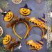 amangul Spooky Skull Pumpkin Head Shape Hairband Women Wash Face Makeup Skincare Headband for Photography Halloween Hairband(Singleheaded Pumpki) - Buy Online on GoSupps.com