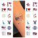 Patriotic Temporary Tattoos | 4th of July Party Supplies | American Flag Red White and Blue Fake Tattoos - Buy Online on GoSupps.com