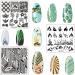 JEEWHEET 12pcs Nail Stamping Templates Plate Set for Nail Art - Summer Rose, Flower, Animal, Mandala, Mermaid, Christmas Designs - Includes Scraper, Silicone Stamper, Storage Bag - Stamping Plates - Buy Online on GoSupps.com