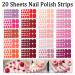 SILPECWEE Red Solid Color Toe Nail Stickers - 20 Sheets with Self-Adhesive Full Nail Wraps for Women | Toe Polish Gel Strips with Nail File Included - Buy Online on GoSupps.com