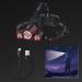 6000 Lumens Rechargeable USB Headlamp | Super Bright Waterproof Headlight for Outdoor Activities | 4 Modes Lightweight Headlamp for Camping, Hunting, Running | Red - Buy Online on GoSupps.com