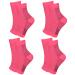 4 Pairs Plantar Fasciitis Socks Neuropathy Socks Ankle Compression Socks for Women Men Medical Ankle Support Brace Wide Calf Compression Socks for Flying Running S (2-4.5) 4 Pairs Pink