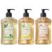 A LA MAISON Liquid Hand Soap Variety Pack - Yuzu Lime Provence Lemon and Heirloom Peach Triple French Milled Natural Moisturizing Soap (3 Pack 16.9 oz Bottle)