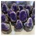 Natural Amethyst Geode Quartz Cluster Crystal Specimen Semi-Precious Stone Jade Exorcise Evil Spirits Money Drawing Jaspery Natural (Color : About 1800-1900)