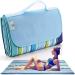 FashionLive Beach Blanket Extra Large Picnic Blanket Sandproof Waterproof Outdoor Indoor Blanket Lightweight Handy Mat Portable Beach Mat for Camping Hiking Travel Park Grass Blue Line