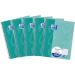 Oxford College Block A5 - 5 Pack with 80 Sheets - Point Carized & Checked - Green Blue - Ideal for School & College | International Shipping - Buy Online on GoSupps.com