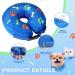 ANWA Inflatable Pet Recovery Collar - Adjustable Dog & Cat Cone for Surgery - Blue, Medium - Buy Online on GoSupps.com