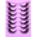 False Eyelashes Fairy Cat Eye Lashes Mink Fluffy Fox Eye Lashes Wispy Dramatic Eyelashes 20mm Fake Lashes 7 Pairs Pack by ALICE F001