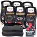 SOL 6pk Crosby Instant Shoe Shine Sponge Black | Black Shoe Polish Black Boot Polish | Express Shine Sponge for Vinyl & Black Leather Shoes | Instant Shine To Vinyl Leather Shoes & Bags + Sticker