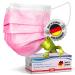 Kela OP mask - 100x medical mask pink/pink |100% made in Germany |Oeko-Tex Standard |Premium respiratory protection mouth protection op mask |MNS type iir disposable mask 1 piece (100 pack) pink