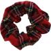 Topkids Accessories 2pc Pattern Scrunchies for Girls and Women Hair bobbles for Women Hair Scrunchies Hair Accessories Elastic Hair Ties Elastic Hair Bands Hair Elastics (Red Tartan) - Buy Online on GoSupps.com