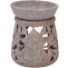 Guru Shop Indian Fragrance Lamp | Essential Oil Diffuser & Tealight Holder | Round Beige Aroma Lamp (12x9x9 cm) for Aromatherapy - Buy Online on GoSupps.com