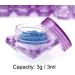 JZK 40 Pack of Purple Transparent 3ml Cosmetic Jars - Perfect for Creams Lip Balm & Travel - Buy Online on GoSupps.com