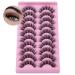 Yawamica 5D Volume 17mm Mink False Lashes - 10 Pairs for Natural Wispy Look - Buy Online on GoSupps.com