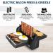 HomeCraft Nostalgia Nonstick Electric Bacon Press & Griddle | Cooks 6 Pieces with Ease | Ideal for Breakfast Favorites | Black 2nd Generation - Buy Online on GoSupps.com