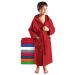 Arus children's bathrobe with hood for boys and girls 100% cotton terrye (380 g/m ) long eco-tex certified large color selection 140 red