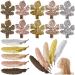 Hair clips metal spring dbaily 20pcs feather hair clips vintage sheet hair clips hair jewelry headgear for women girl party photography wedding everyday (5 colors)