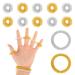 Tao Pipe 12 pieces Massage Ring Set 10 pieces of acupressure ring and 2 pieces of wrist acupressure ring finger massager bracelet stress relief for osteoarthritis promotion of blood circulation