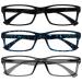 The Reading Glasses Company Unisex PEP Reading Glasses Black/Blue Tortoiseshell/Grey 3.00 Diopters
