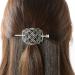 Viking Celtic Hair Slide Hairpins- Viking Hair Accessories Celtic Knot Hair Barrettes Antique Silver Hair Sticks Irish Hair Decor for Long Hair Jewelry Braids Hair Clip With Stick (ID-HH)