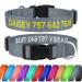 Tagme personalized dog collar for small dog with embroidered reflective nylon dog collar with pet name & telephone number gray xs XS (1 Pack) gray