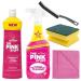 Pink Stuff Multi-Purpose Cleaner Spray 850ml & Miracle Cream Cleaner 500ml Bundled with Crevice Grout Gap Brush Cloth & Sponge For Household Kitchen Bathroom Cleaning