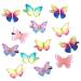 Mesmeriser Realistic Butterfly Clips Pack of 10 5 Assorted Matte Coloured Hair Clips for Girls Cute Duckbill Slides in Box Packaging for Easy Storage
