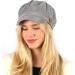 MIRMARU Women's Classic Chenille Grey Baker Boy Cap - Winter Cozy Hat - Buy Online on GoSupps.com