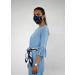 CODELLO Women's Silk Floral Face Mask - Blue Mouth & Nose Cover - 1 Piece - Buy Online on GoSupps.com
