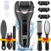 Foot Callus Remover Electric Callus Remover for Feet Yooikeey Electric Foot Scrubber Dead Skin Remover 16 in1 Pedicure kit for Dead Skin&Cracked Heel or Rough Hand with 3 Roller Heads 2 Speed (black)