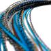 20 XXL LONG 11-13 inch (28-33cm) Real Feather Hair Extensions + Rings & Loop (Blue Naturals)