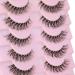 Calphdiar Cat Eye Pack 3D Natural False Eyelashes - Wispy Faux Mink Lashes - 14mm Volume - Clear Band Fake Lashes for Cat Eye Look - Buy Online on GoSupps.com