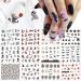 Halloween Nail Art Stickers Decals Fall Scary Ghost Bat Sugar Skull Nail Sticker Spider Web Water Transfer Nail Decoration DIY Manicure Supplies for Women Girls 1