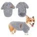 Warm dog sweater dog sweater for small medium dogs hoodie fleece dog hoodie winter puppy sweater dog coat clothing soft pet cats sweater for Corgi bulldog bichon (xl/40cm gray) XL 40cm gray