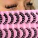 10 pairs 3D artificial eyelashes Russian false natural look curly cat eye lashes d curl with natural wispy volume cat eye eyelash (808) D-curl-808