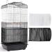 2 Pieces Adjustable Bird Cage Cover Birdcage Nylon Mesh Netting Birdcage Cover Seed Catcher Soft Skirt Guard for Parrot Parakeet Macaw Round Square Cage (White, Black, 78 x 14.6 Inch) White, Black 78 x 14.6 in