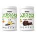 Weider vegan protein duo pack (2x300g) brownie & vanilla.100% vegetable protein from peas (Pisane) & rice.With vitamin B12 Stevia.Gluten -free sugar -free.Packaging 50% recycled 100% recyclable pack duo vanilla & chocolate (2x300g)