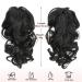 DCBaboo 30cm Synthetic Wavy Ponytail Hair Extension with Clamp - Black Braid Clip for Effortless Style | 110g Short Hair Extensions - Buy Online on GoSupps.com