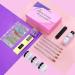 NICOLE DIARY Acrylic Powder Set - 3 Colors Starter Kit with Monomer, Nail Forms, Brushes, Glitter - White Clear Pink - Buy Online on GoSupps.com