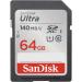 SanDisk 64GB Ultra SDXC UHS-I Memory Card - Up to 140MB/s, C10, U1, Full HD, SD Card - SDSDUNB-064G-GN6IN Memory Card Only 64GB